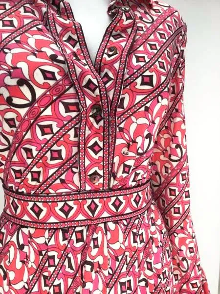 1960s Emilio Pucci Silk Jersey Blend Co Ord Blouse and Maxi Skirt