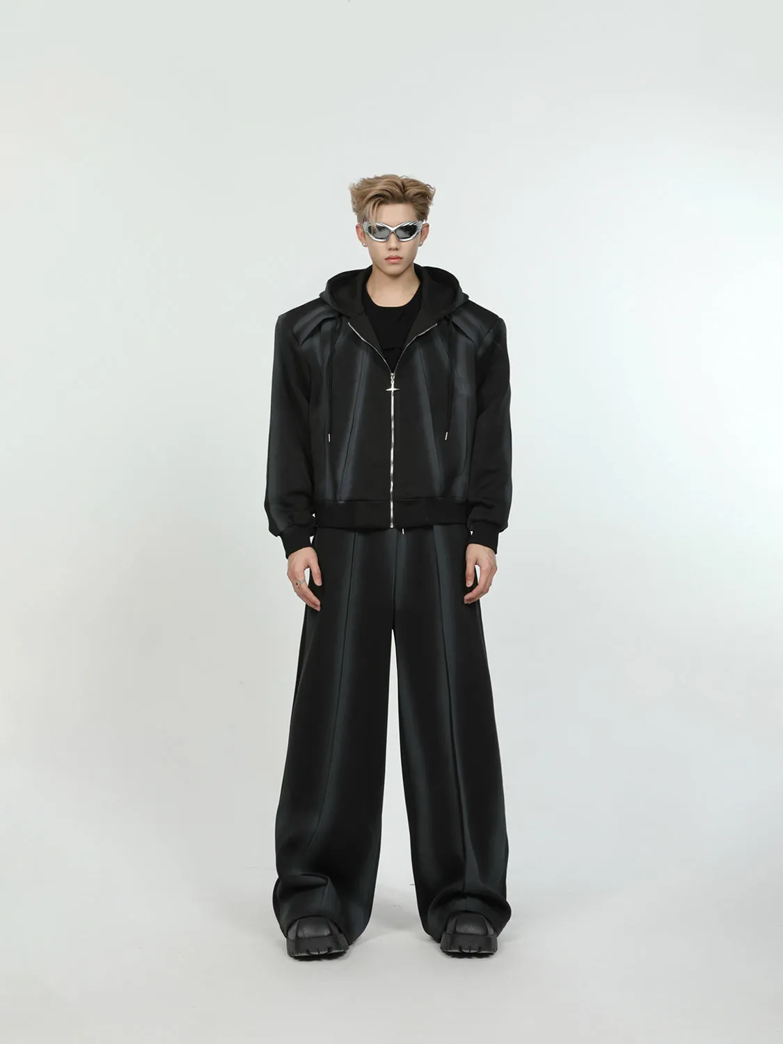 【24s June.】Tie-dyed Gradient Casual Jacket   Straight Wide-leg Pants
