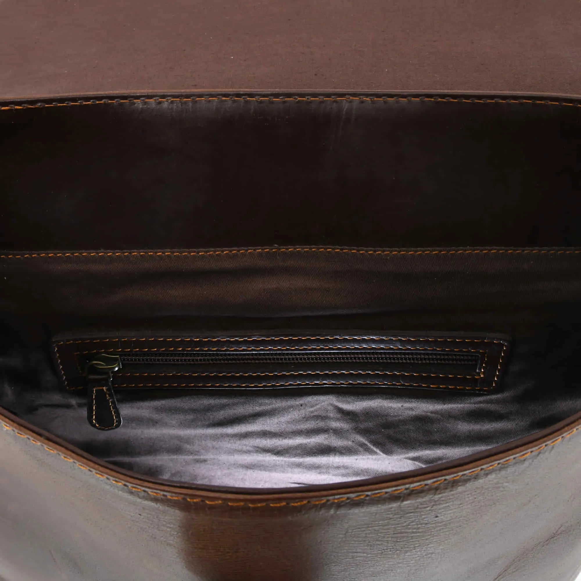 392153 Backpack in Full Grain Leather | Light & Dark Brown Combination | Style n Craft