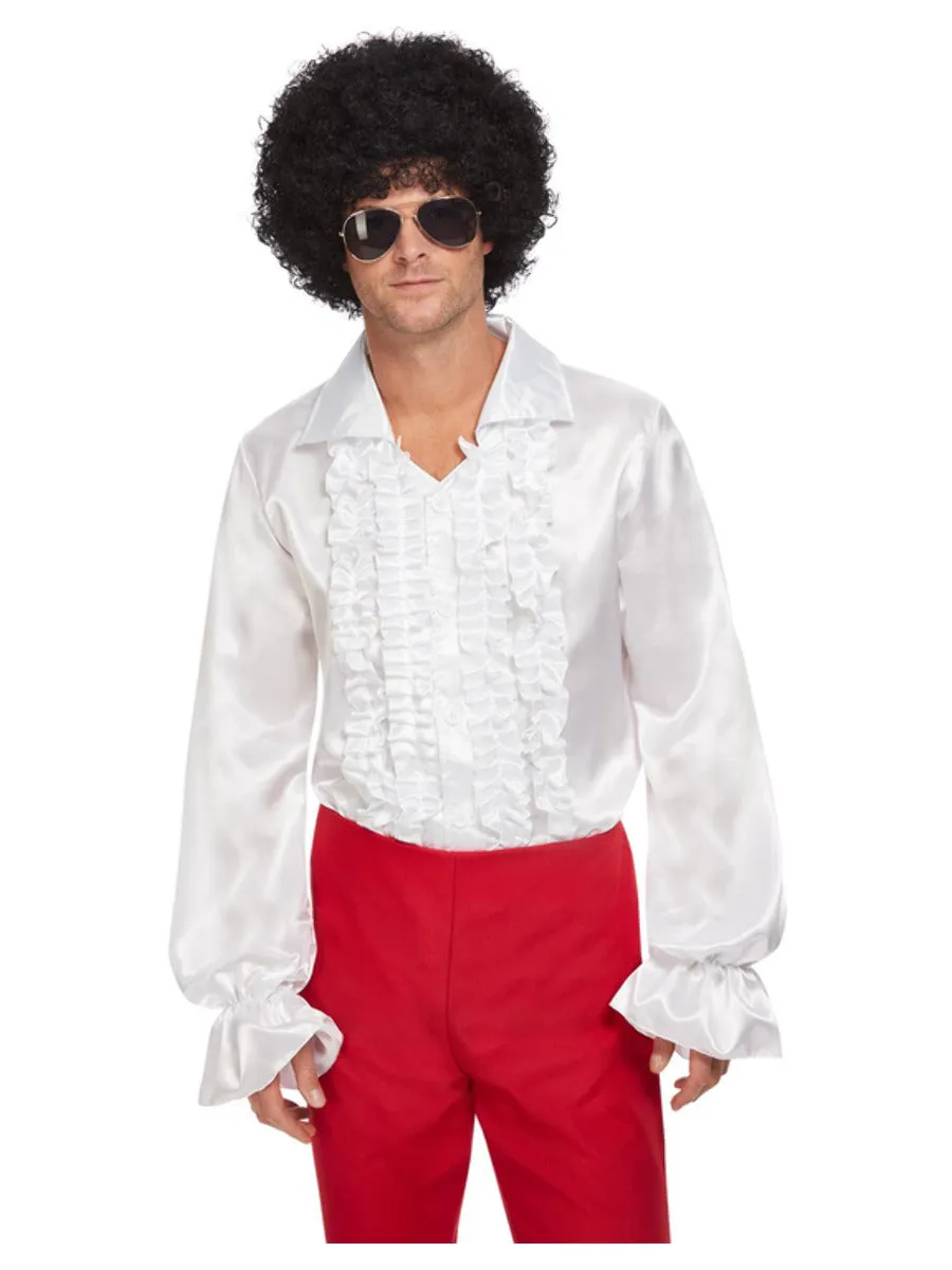 60s Ruffled Shirt Adult White