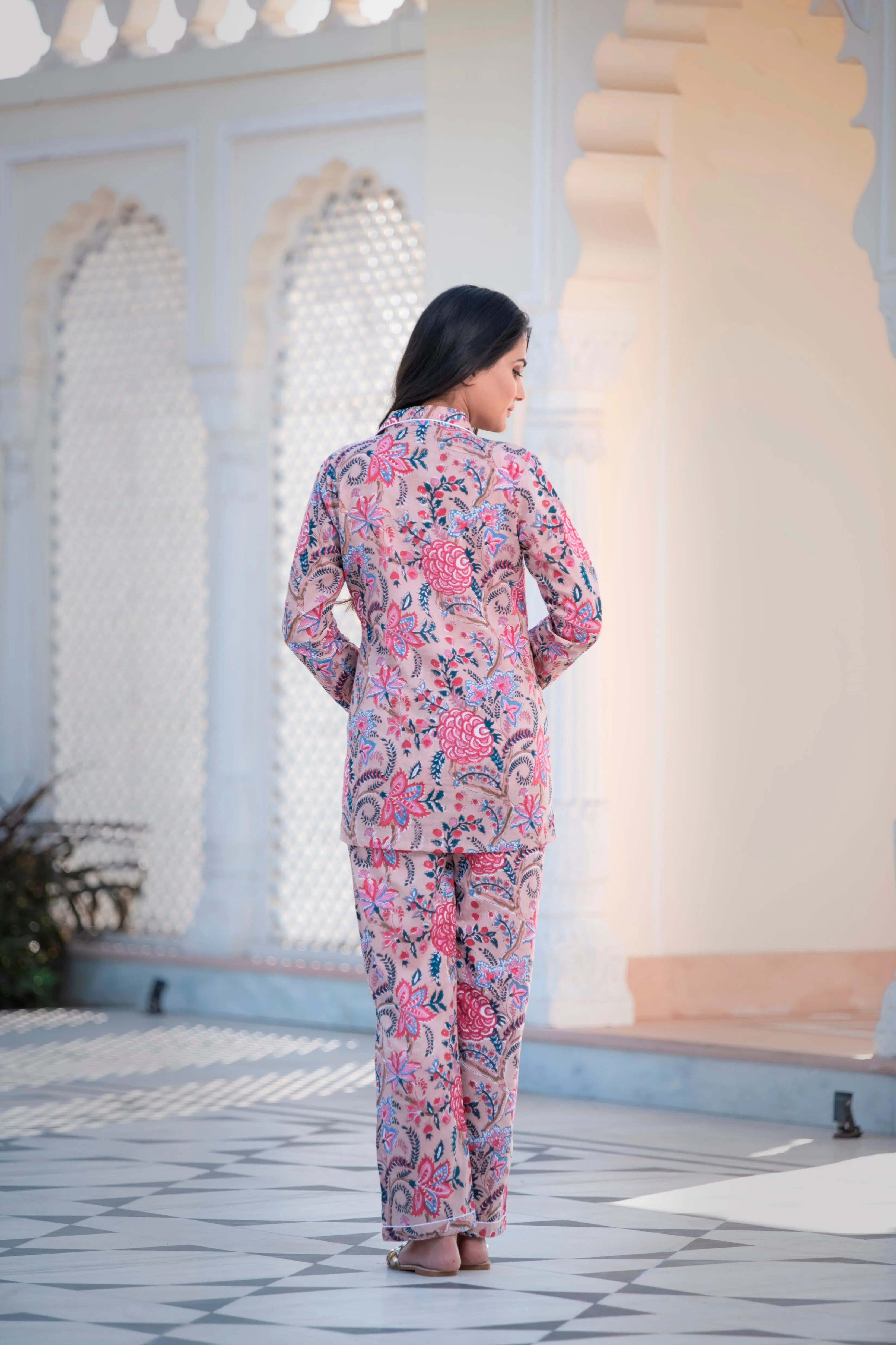 A Fit For A Queen Handblock Cotton Night Suit