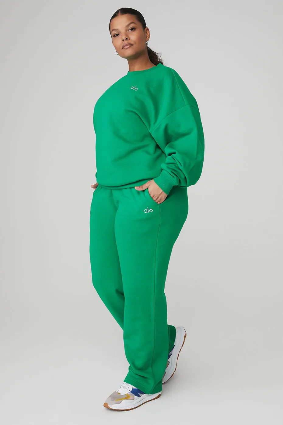 Accolade Straight Leg Sweatpant - Green Emerald