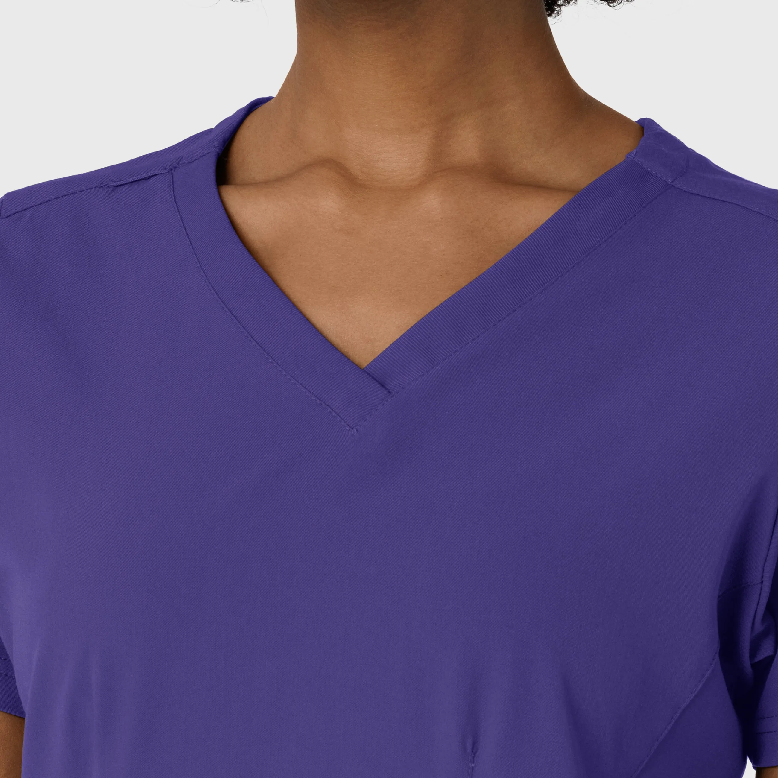 Aero Remix Women's Flex-N-Reach V-Neck Scrub Top - Grape