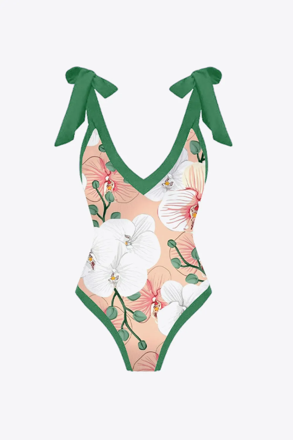 *APP EXCLUSIVE* Floral Vneck Two-Piece Swim Set