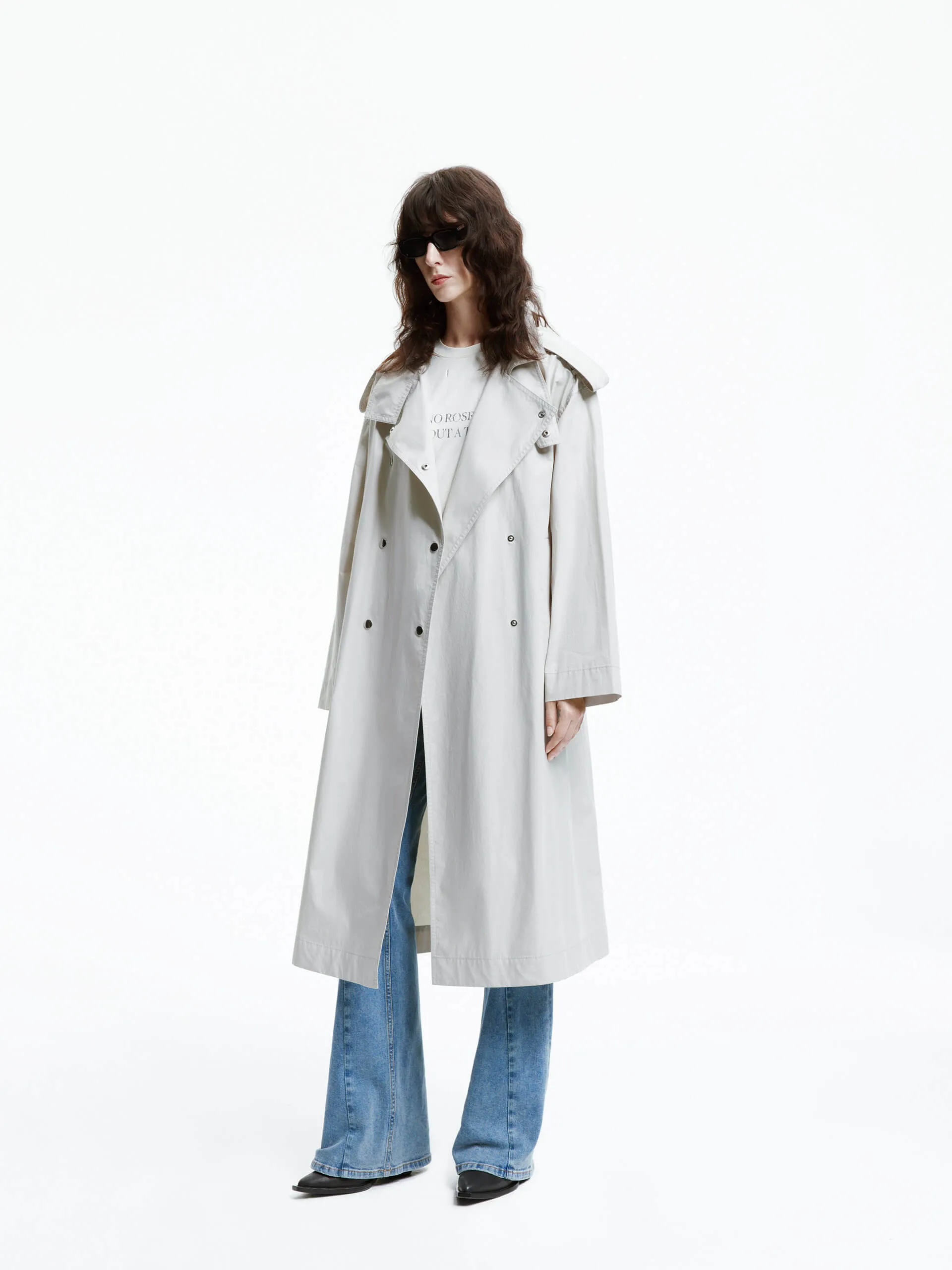 Back Slit Trench Coat