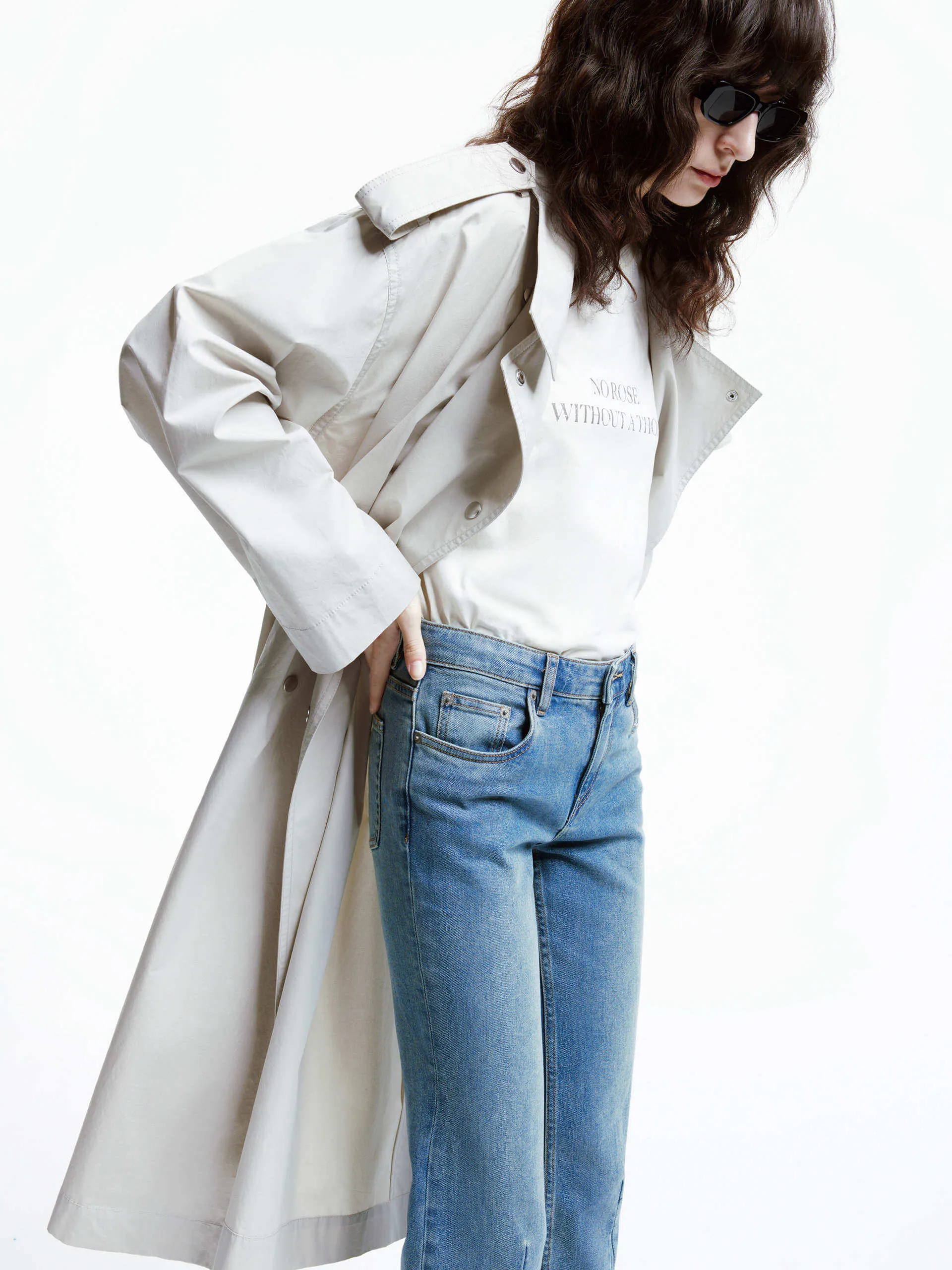 Back Slit Trench Coat