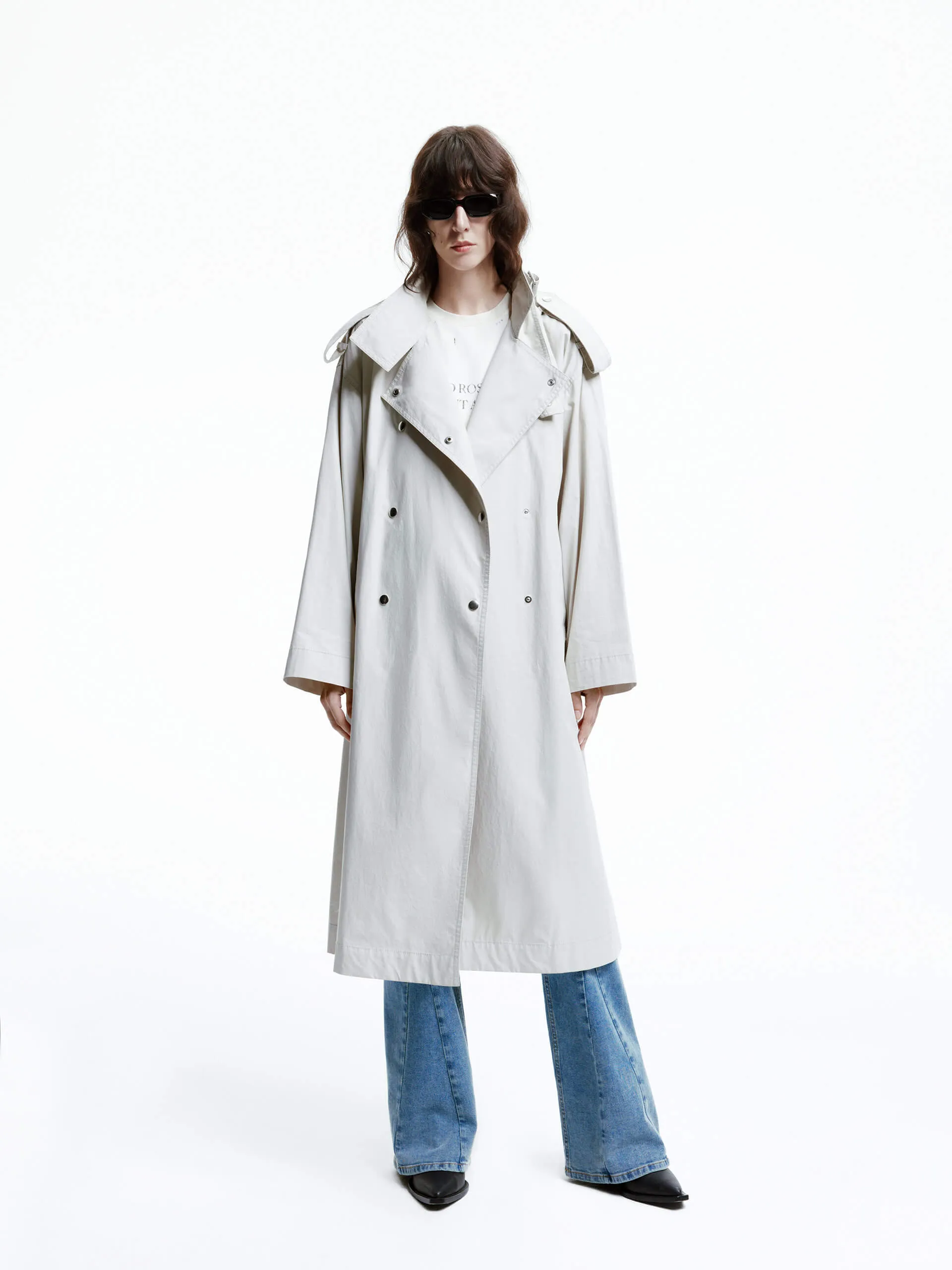 Back Slit Trench Coat