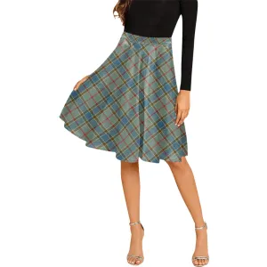 Balfour Blue Tartan Melete Pleated Midi Skirt