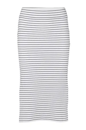 Basic Apparel - Ludmilla Long Skirt - 702 Bright White / Black