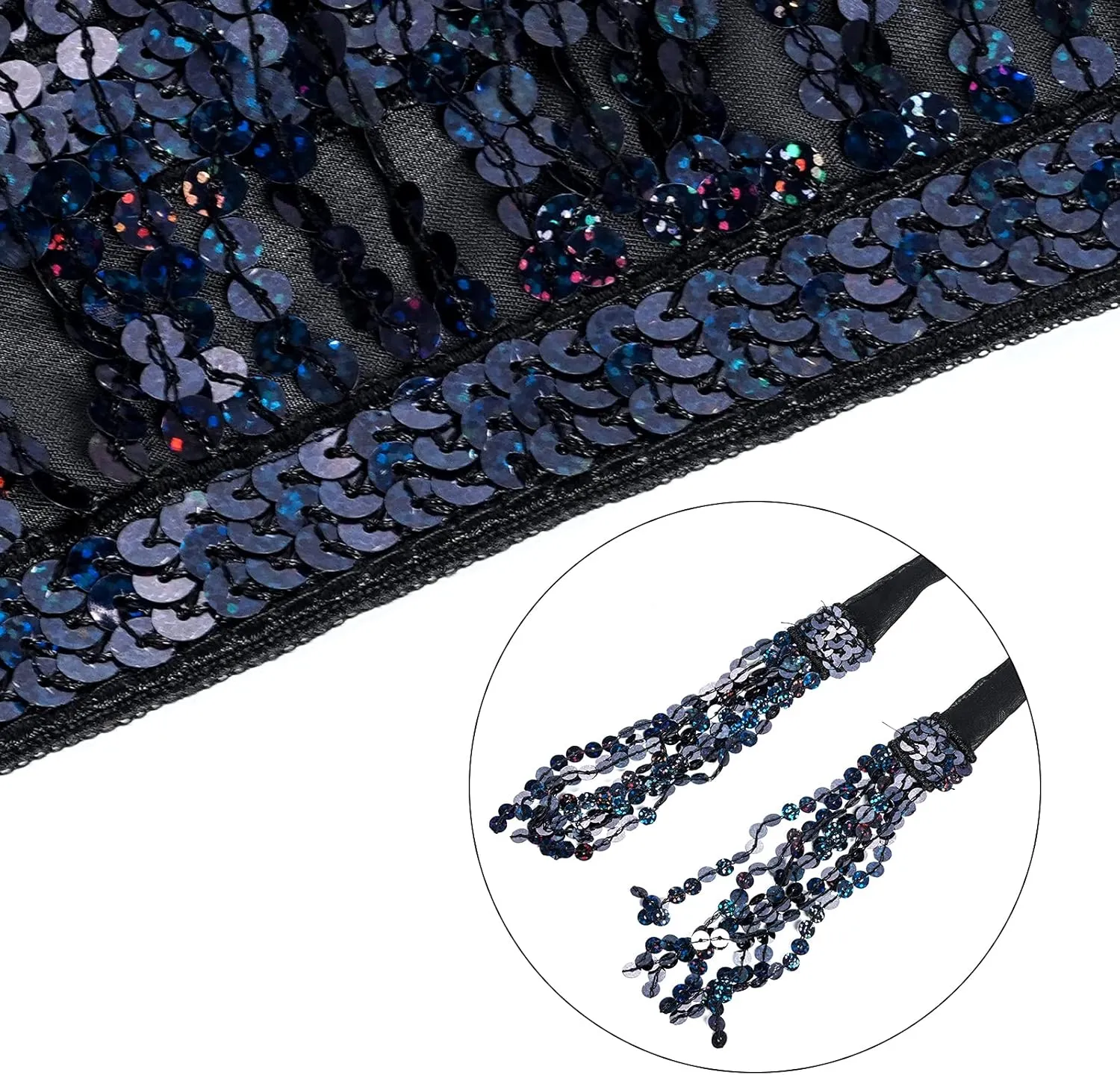 Belly Dance Hip Scarf Sequin Tassel Skirt Wrap Sparkly Rave Costume for Women
