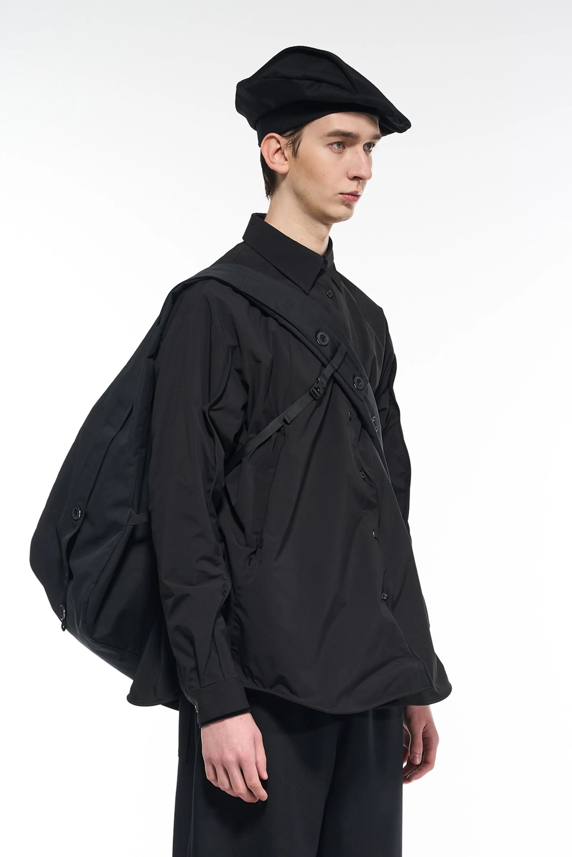 Black Ruffled Shirt