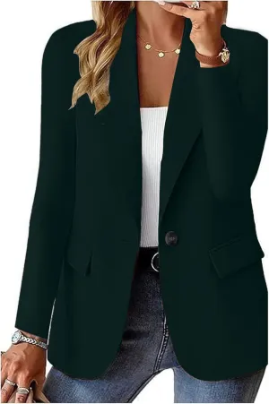 Blazers for Women 2025 with Pocket Business Casual Jacket Long Sleeve Open Front Cardigan Work Suit Fashion Blazers
