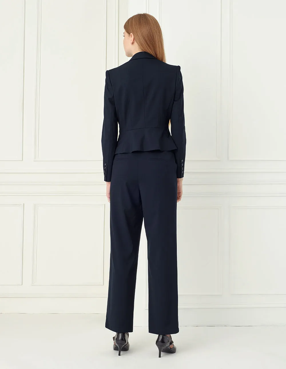 BORA AKSU straight leg suit trousers with buttons