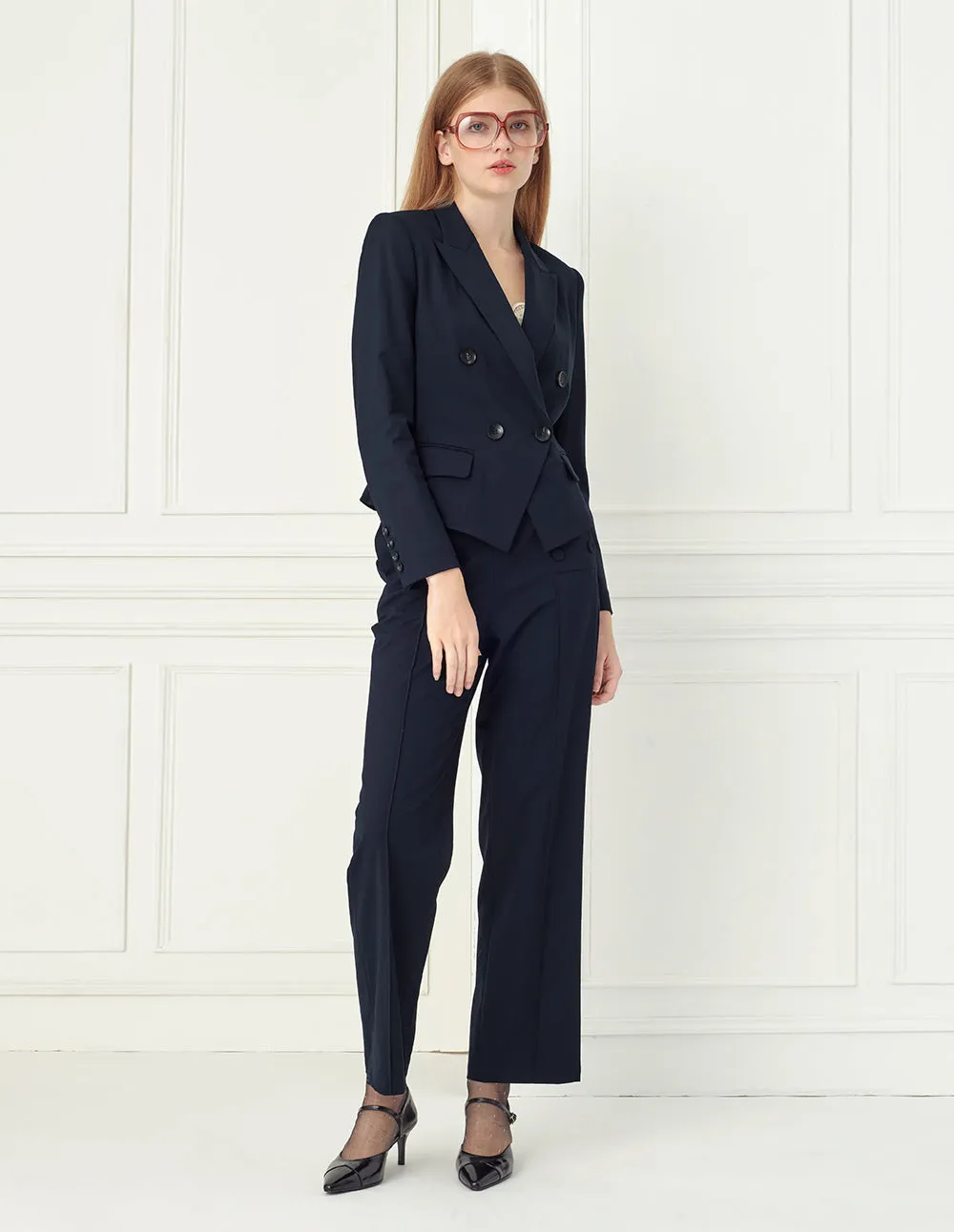 BORA AKSU straight leg suit trousers with buttons