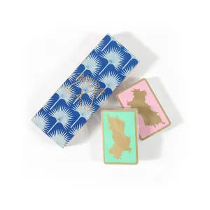 Bridge Set 2 Decks of Playing Cards  PINK & GREEN