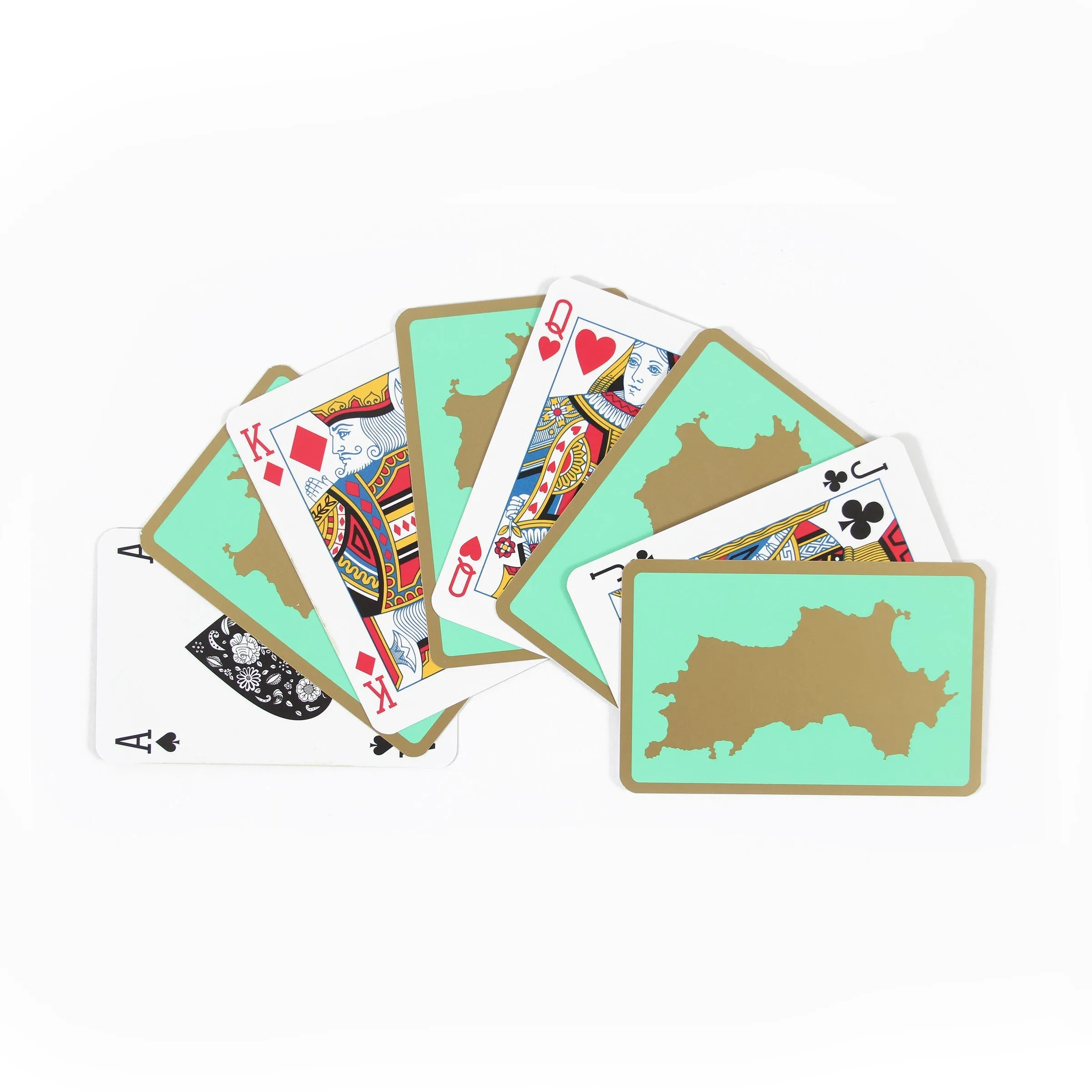 Bridge Set 2 Decks of Playing Cards  PINK & GREEN