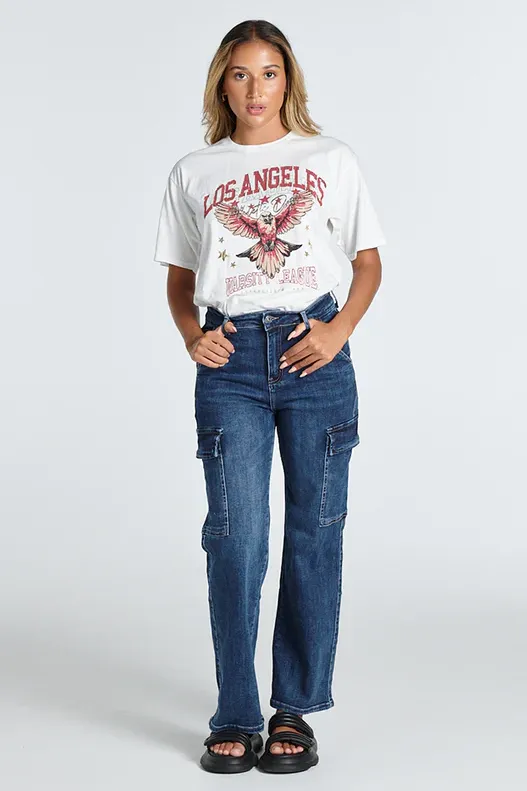 Cali Eagle Tee in White
