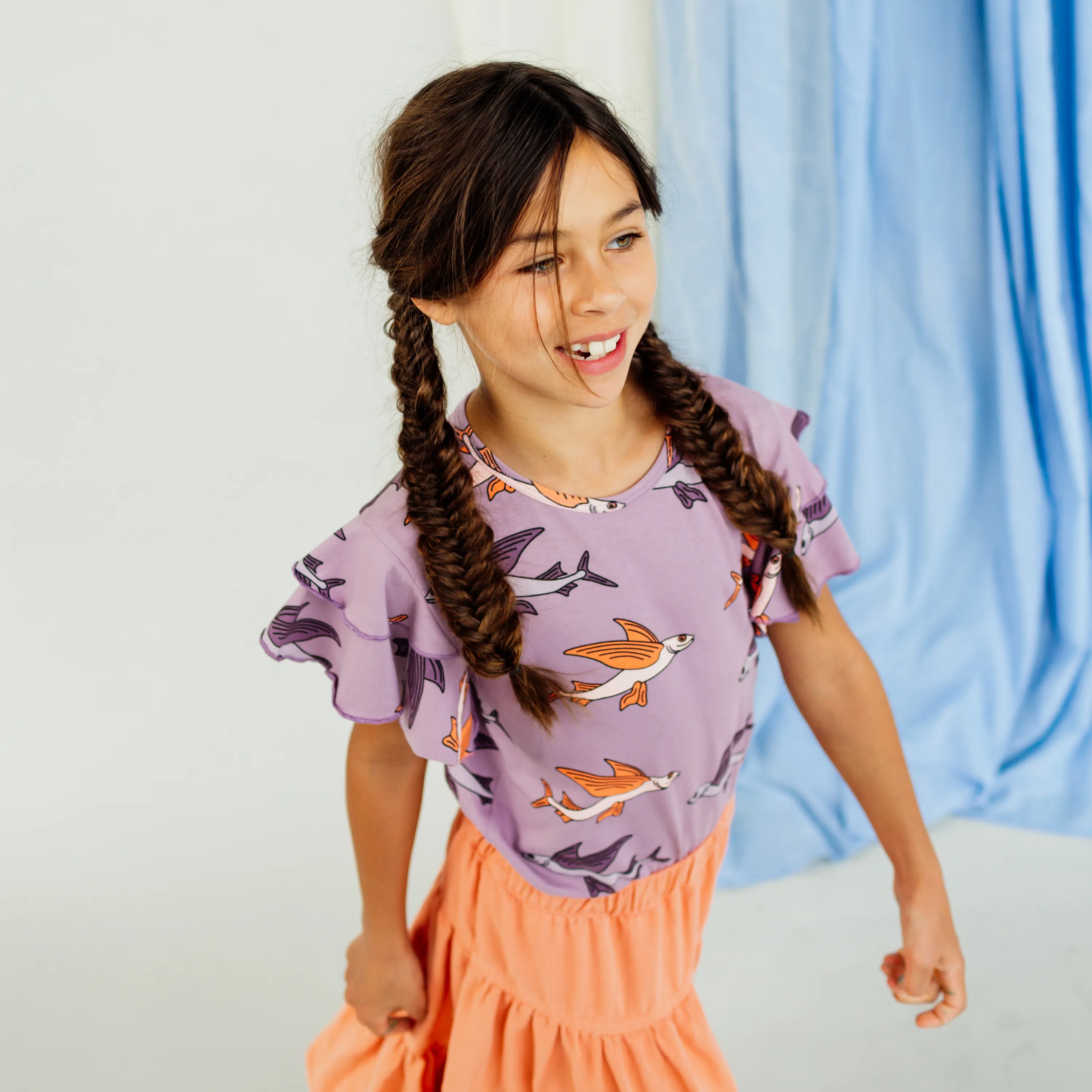 CARLIJNQ Flying fish - Ruffled shirt