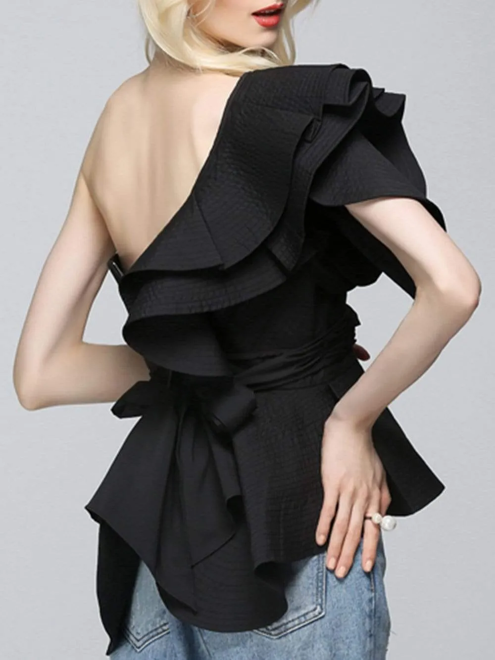 CASTILLA One-Shoulder Top