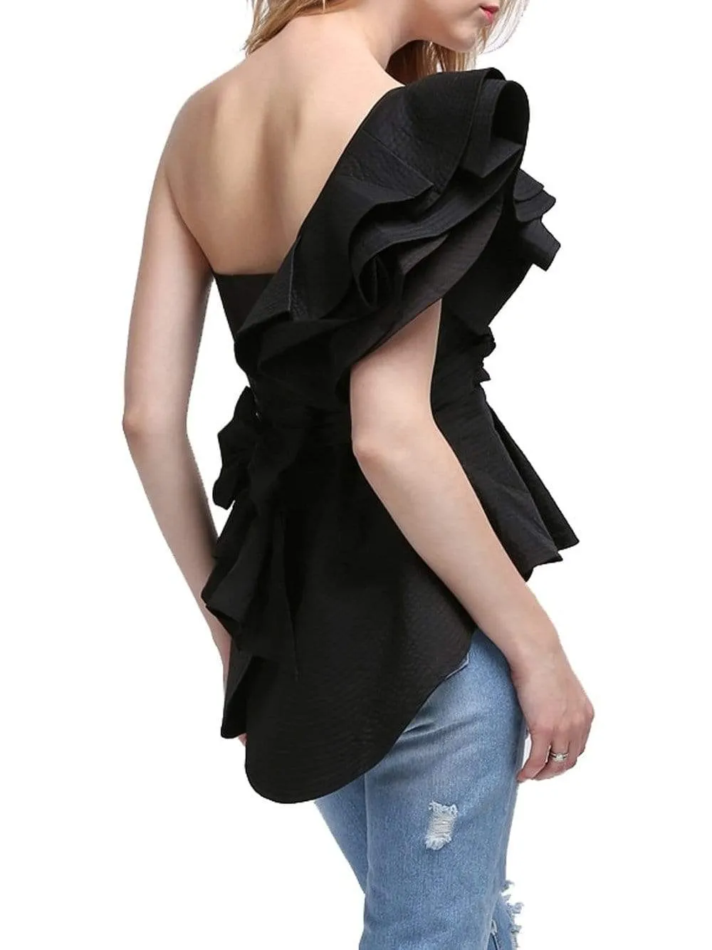 CASTILLA One-Shoulder Top