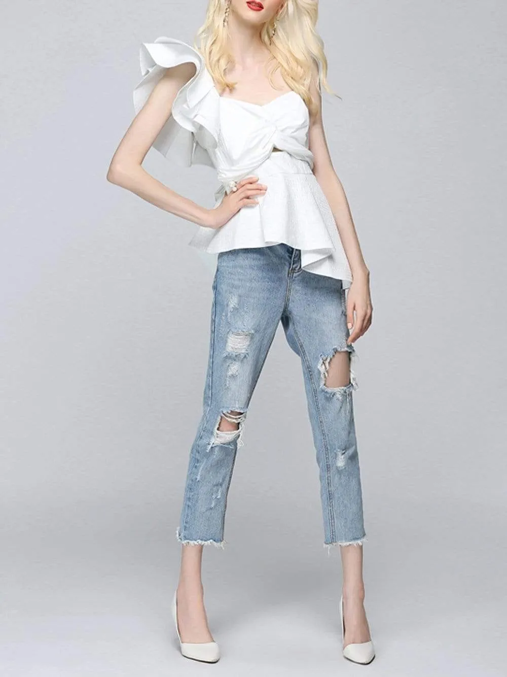CASTILLA One-Shoulder Top