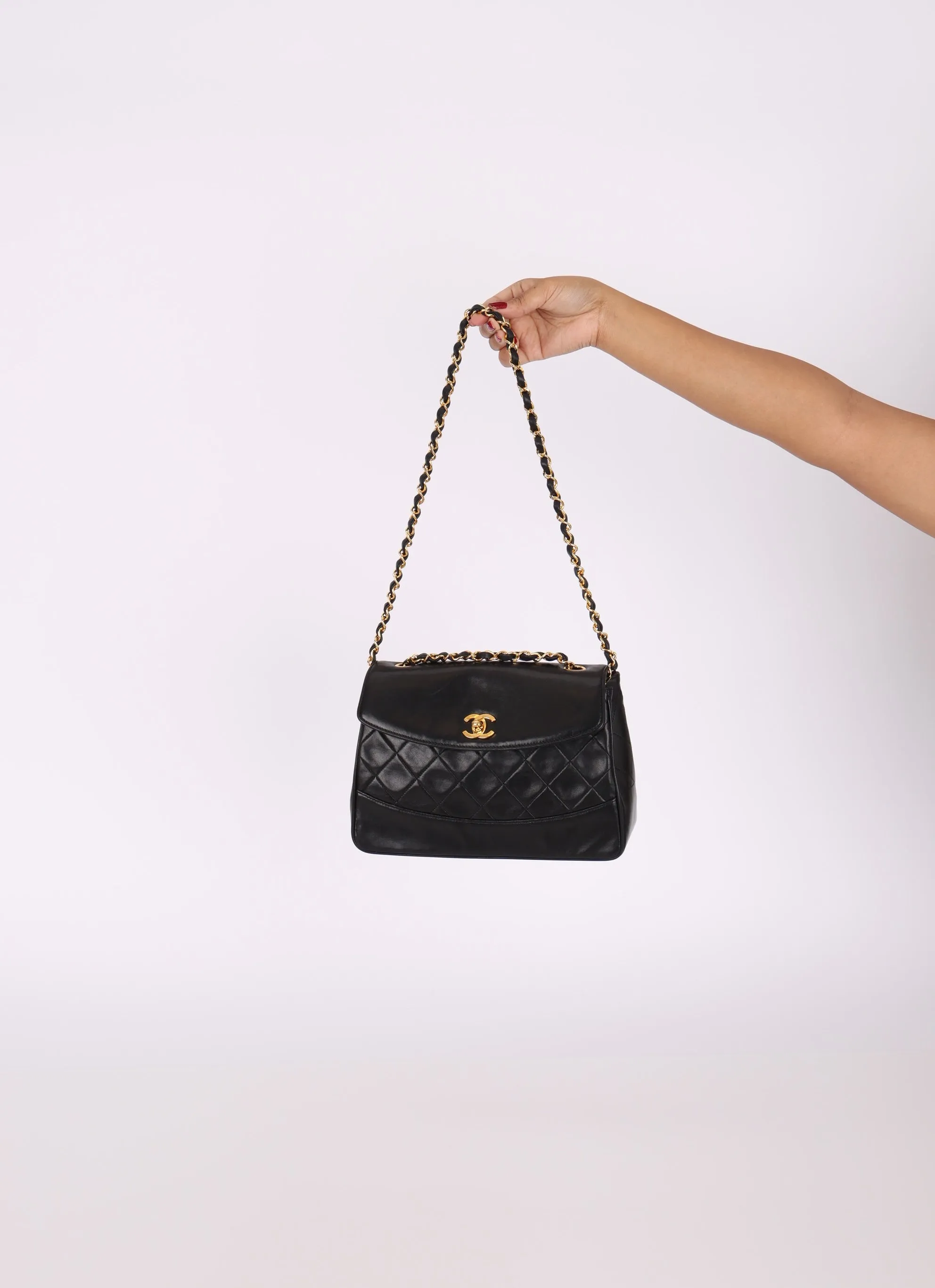 Chanel 1989 Lambskin Trapezoid Single Flap