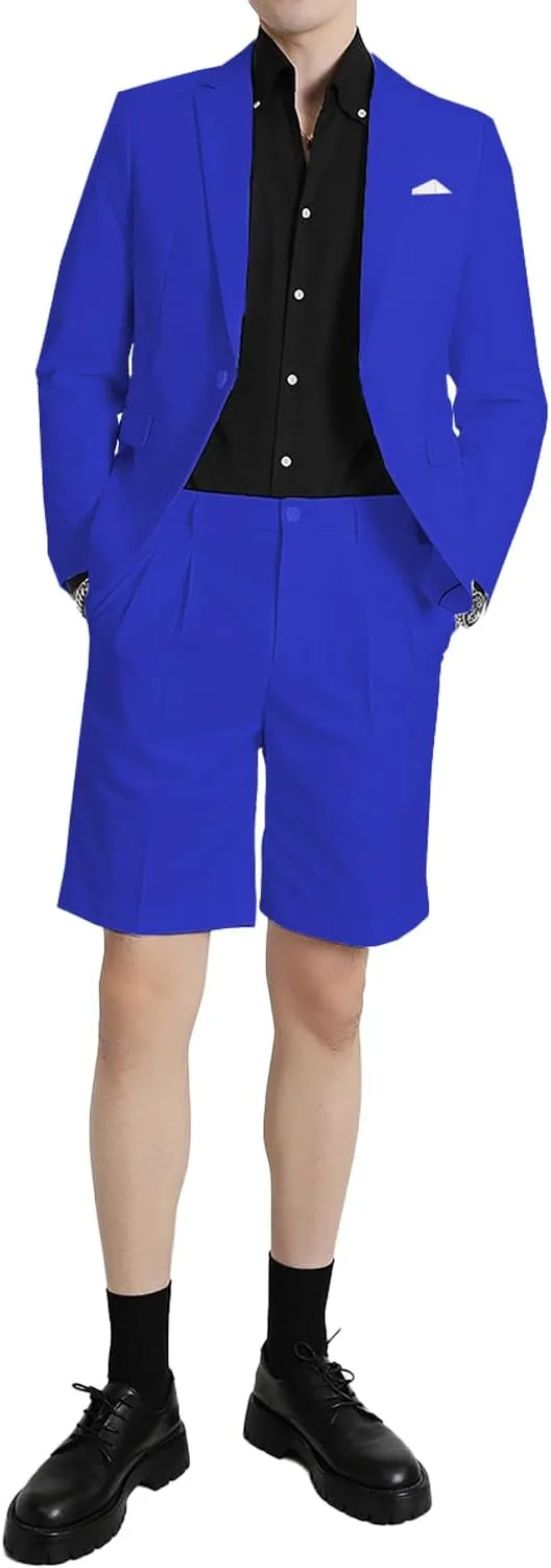 Dubtiy Mens Flat Front Pleat Golf Shorts Casual Formal Classic Wrinkle-Free Shorts