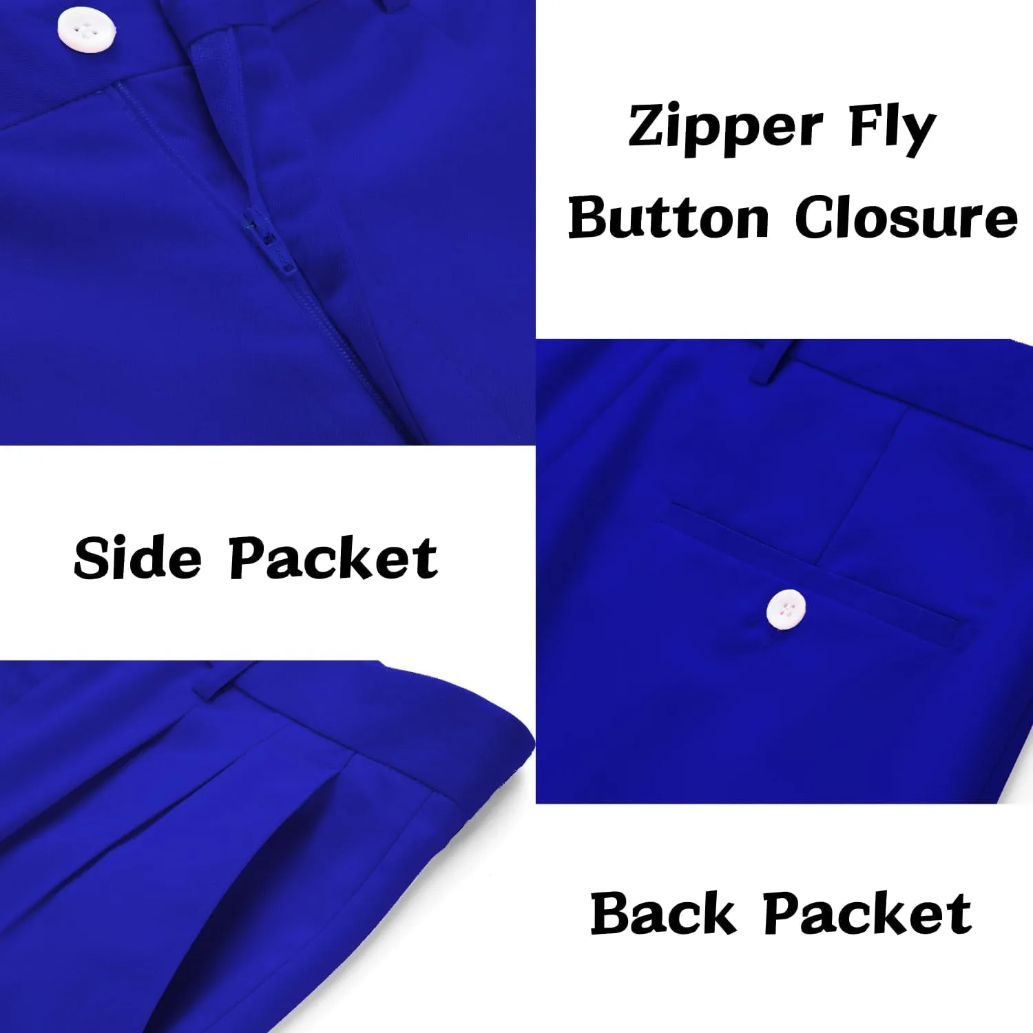 Dubtiy Mens Flat Front Pleat Golf Shorts Casual Formal Classic Wrinkle-Free Shorts