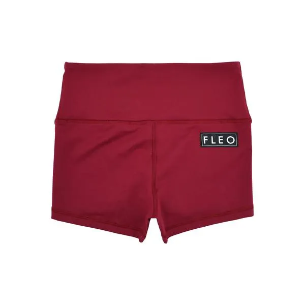 FLEO Deep Red Shorts (High-rise Original)