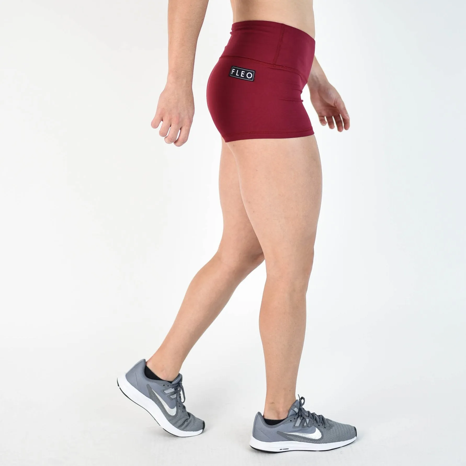 FLEO Deep Red Shorts (High-rise Original)