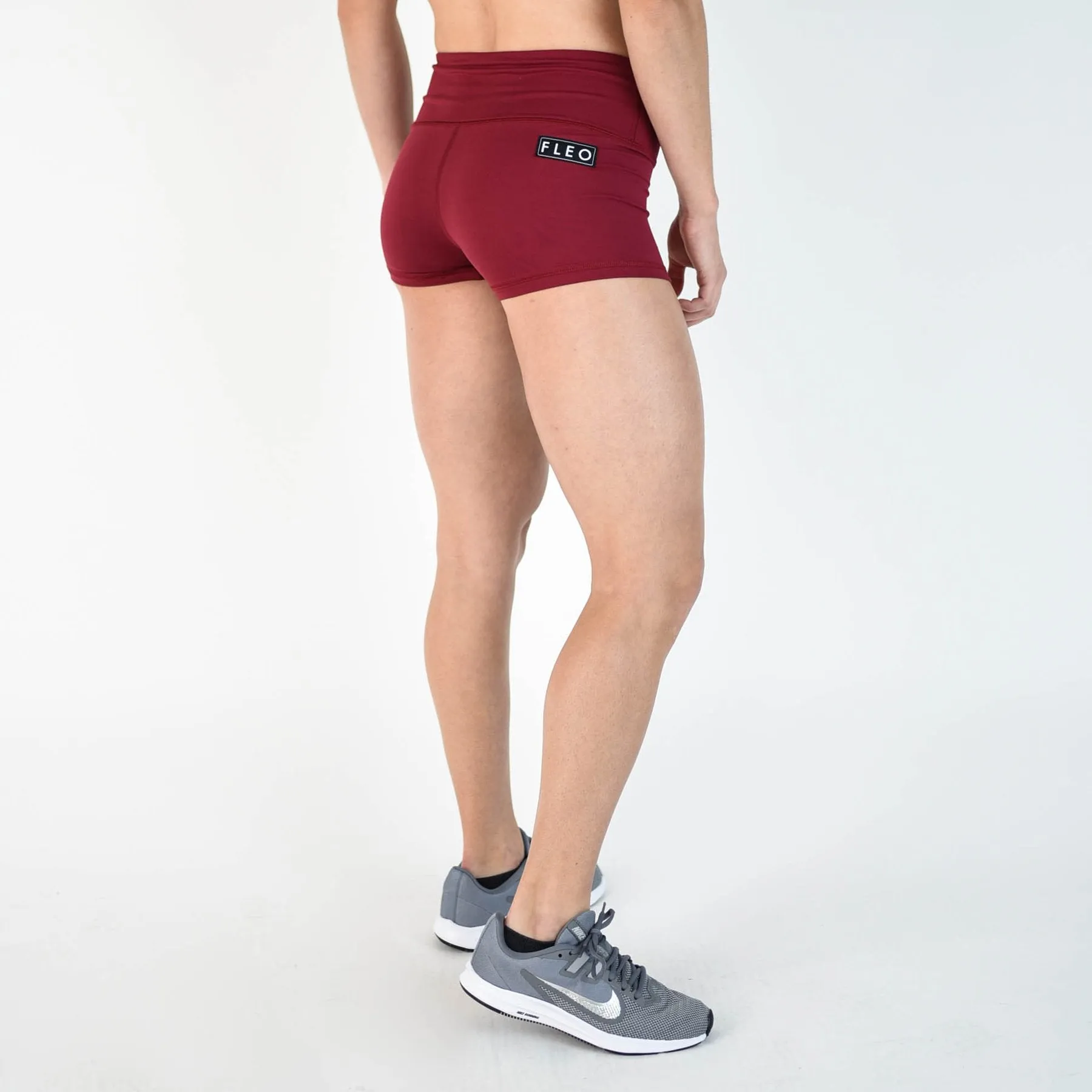 FLEO Deep Red Shorts (High-rise Original)