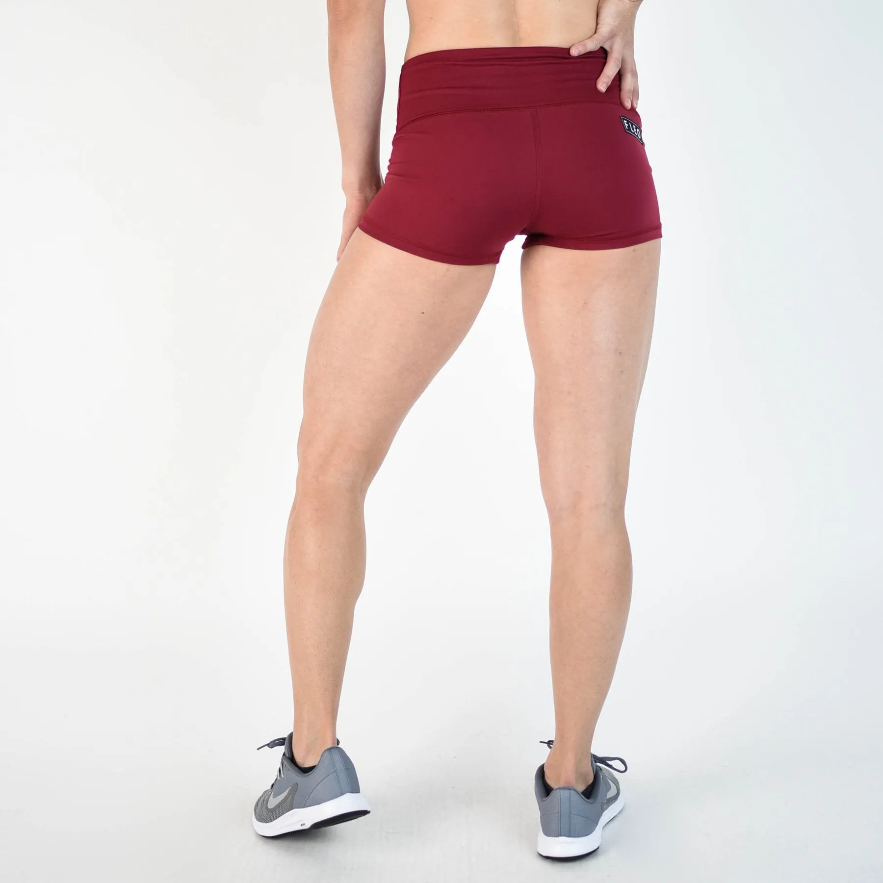 FLEO Deep Red Shorts (High-rise Original)