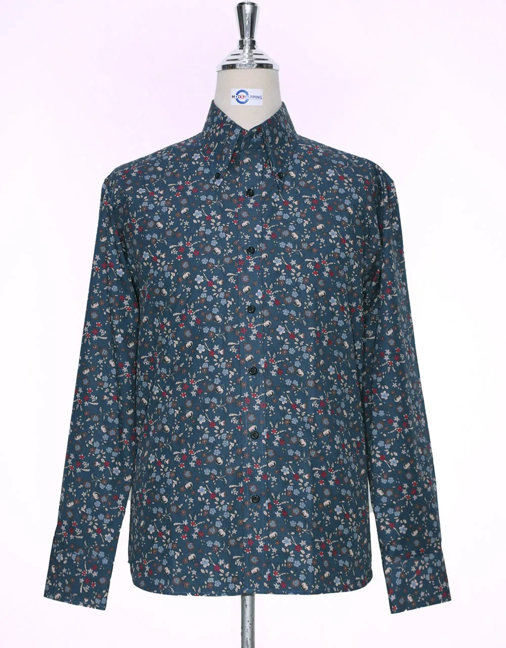 Floral Shirt | 60s Style Multi Color Floral Print Men Shirt