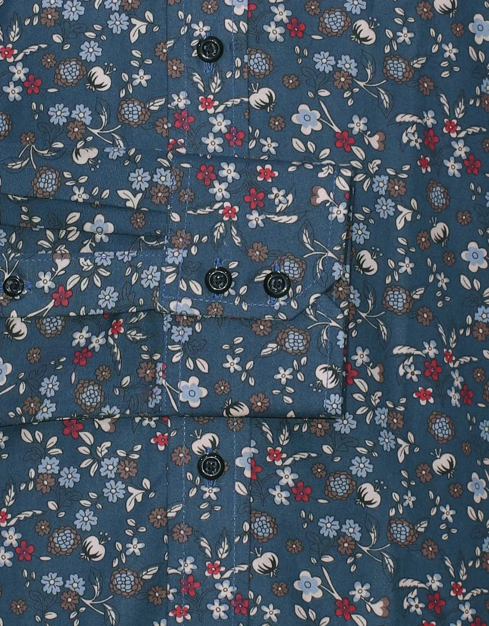 Floral Shirt | 60s Style Multi Color Floral Print Men Shirt