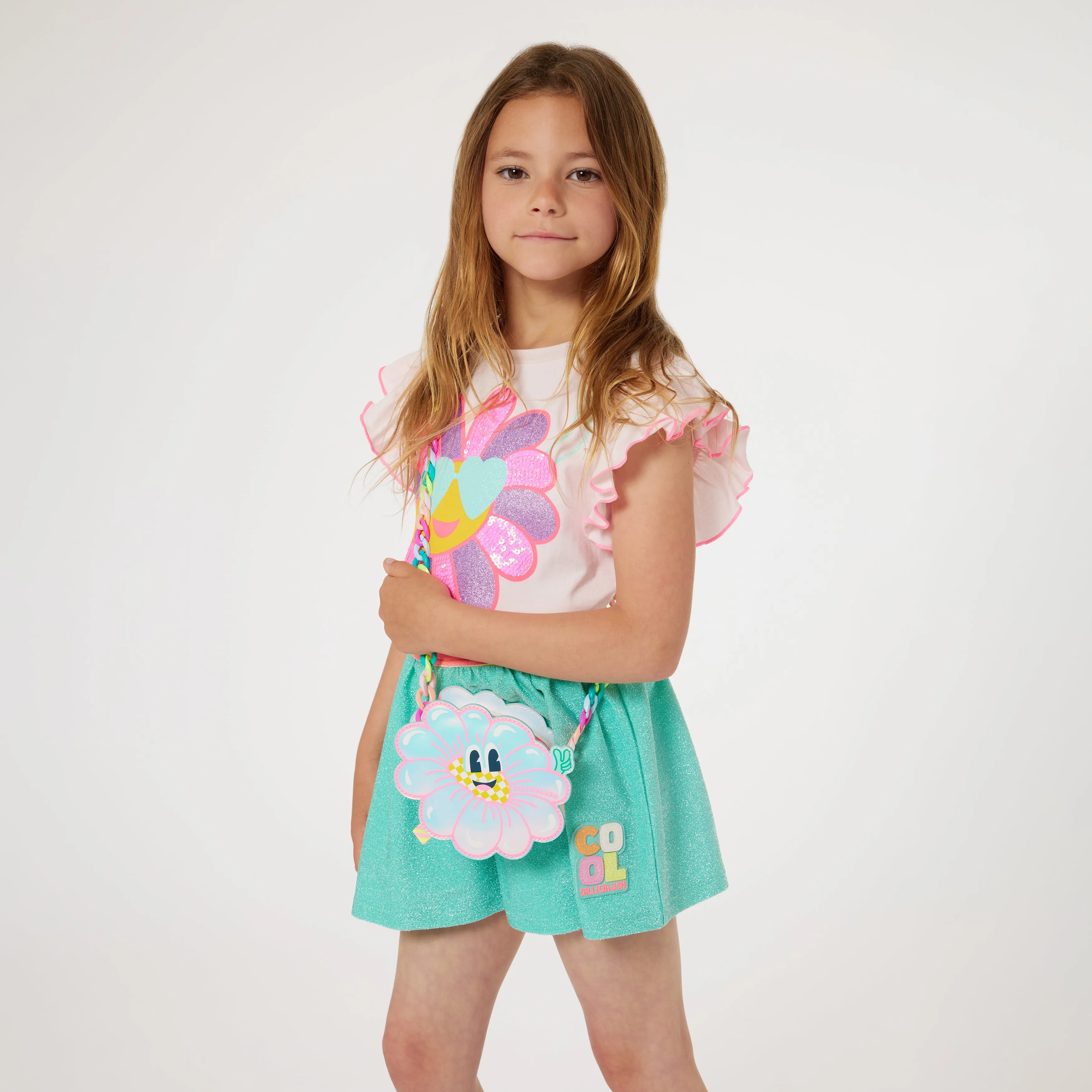 Flouncy Sleeve Flower Graphic Tee