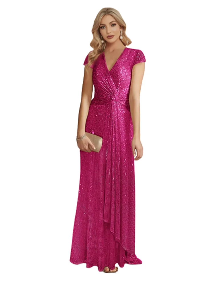 Funki Buys | Dresses | Women's Elegant Long Sequin Dress