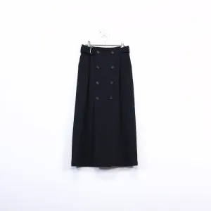 gabardine trench skirt