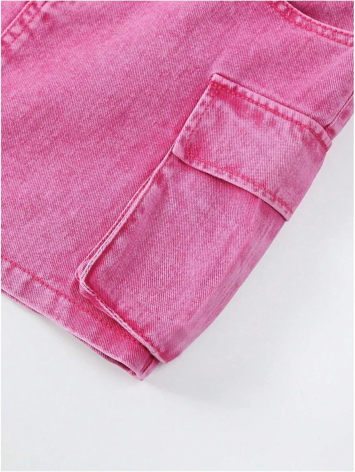 GORGLITTER Girl's Jean Skirt High Waisted Denim Skirt Y2k A-Line Short Mini Skirt with Pockets