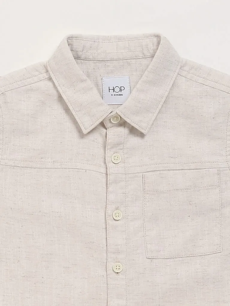 HOP Kids Plain Beige Shirt