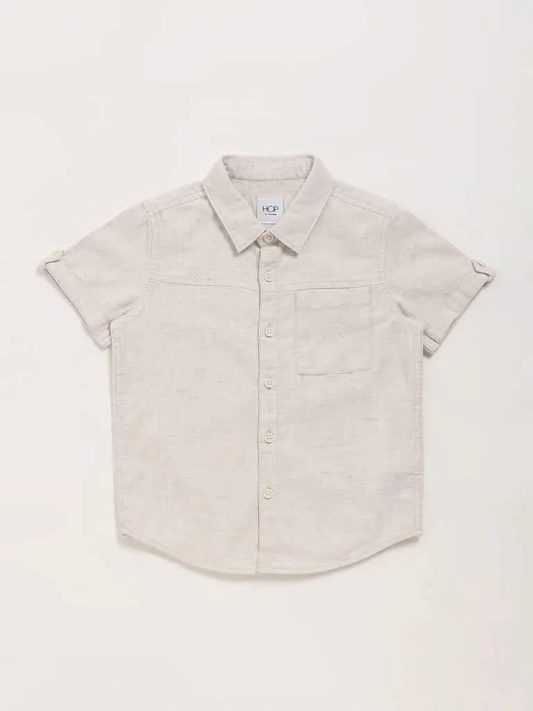 HOP Kids Plain Beige Shirt