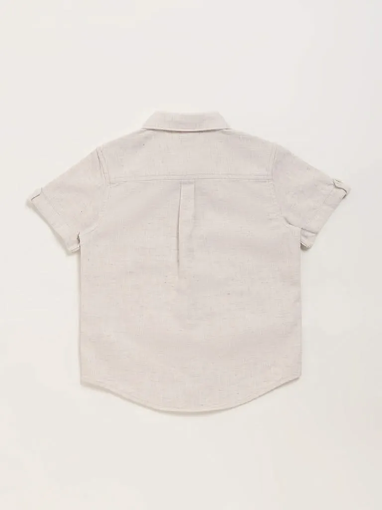 HOP Kids Plain Beige Shirt