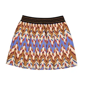 Indigo Pleated Skirt