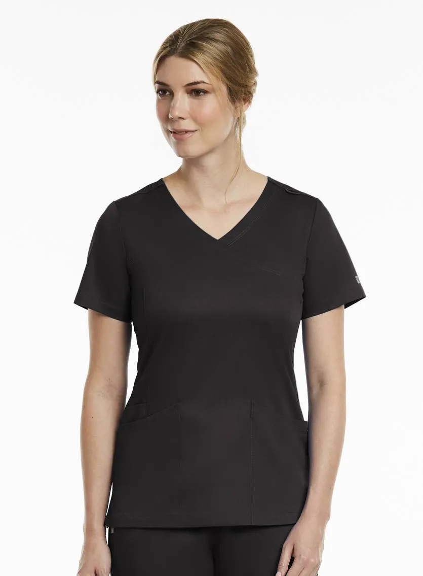 Matrix Curved Mock Wrap Top