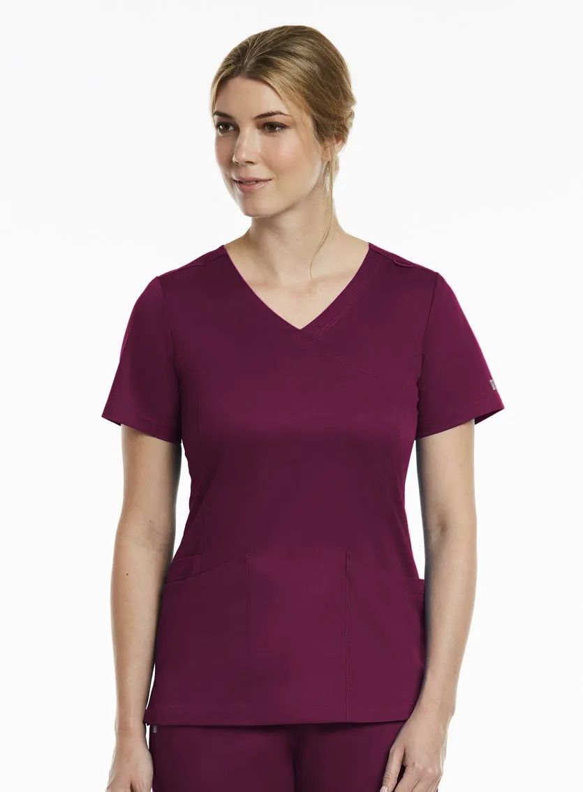 Matrix Curved Mock Wrap Top