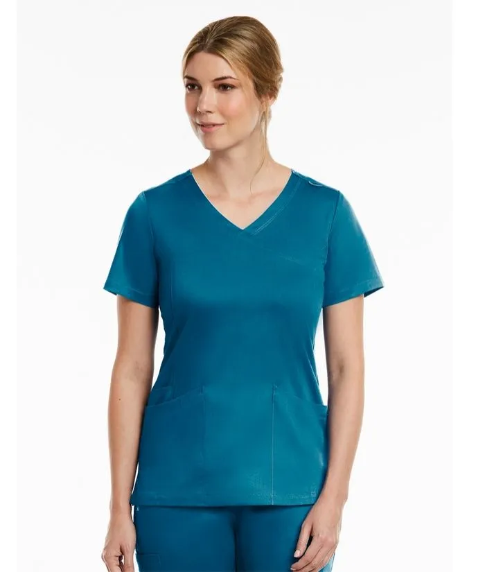 Matrix Curved Mock Wrap Top