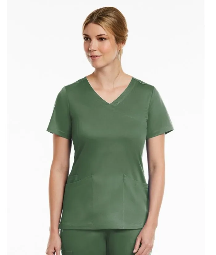 Matrix Curved Mock Wrap Top