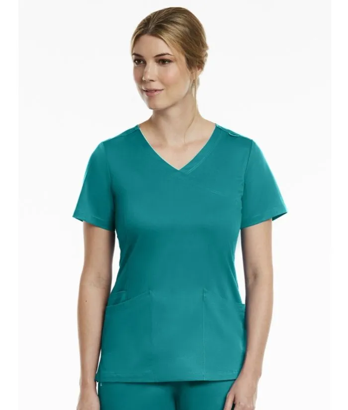Matrix Curved Mock Wrap Top