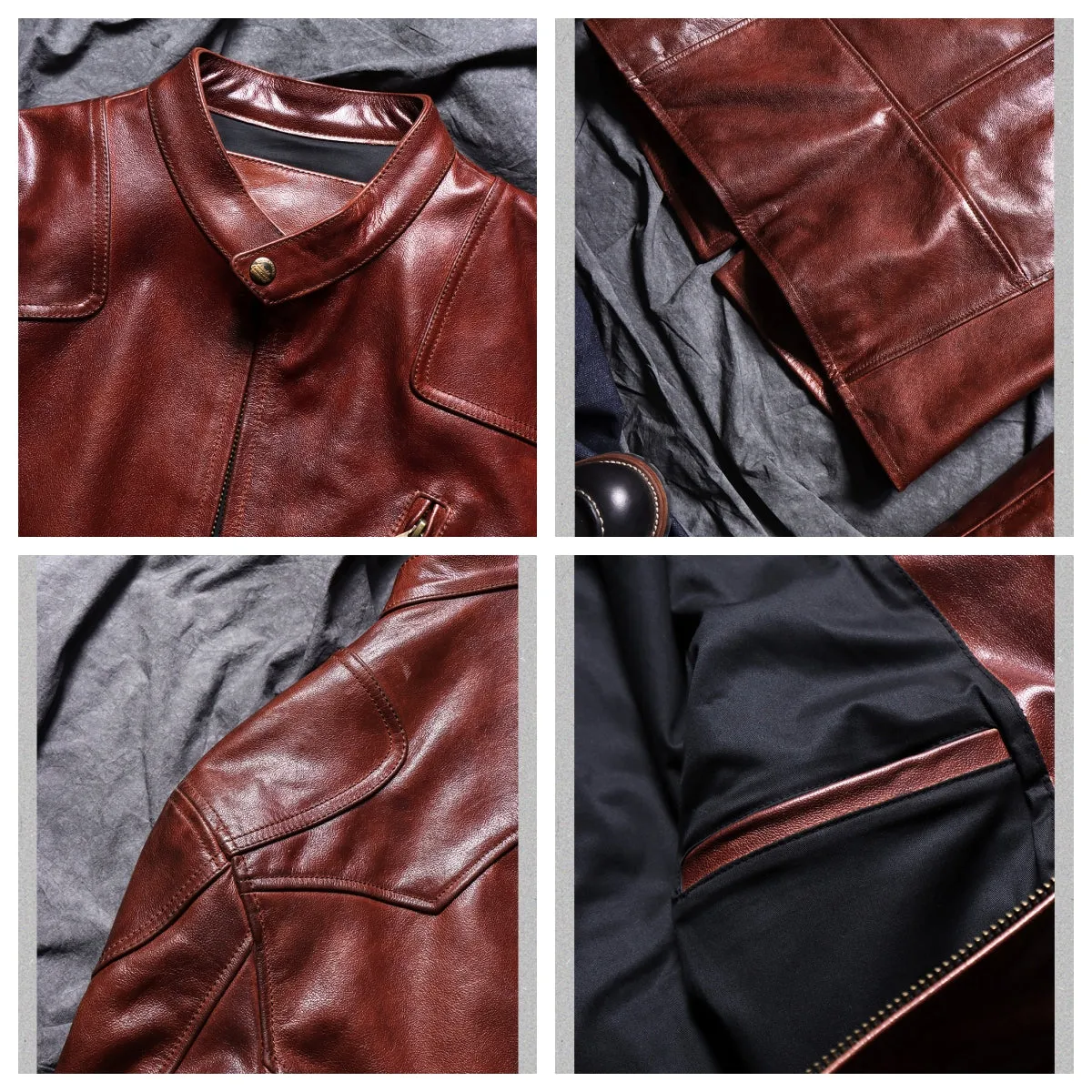 Men's 1900s Biker Leather Jacket