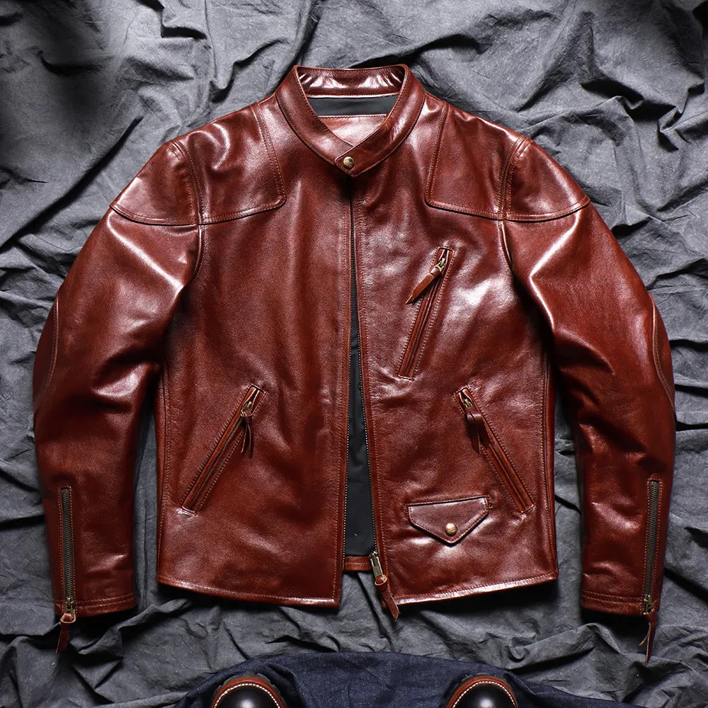 Men's 1900s Biker Leather Jacket
