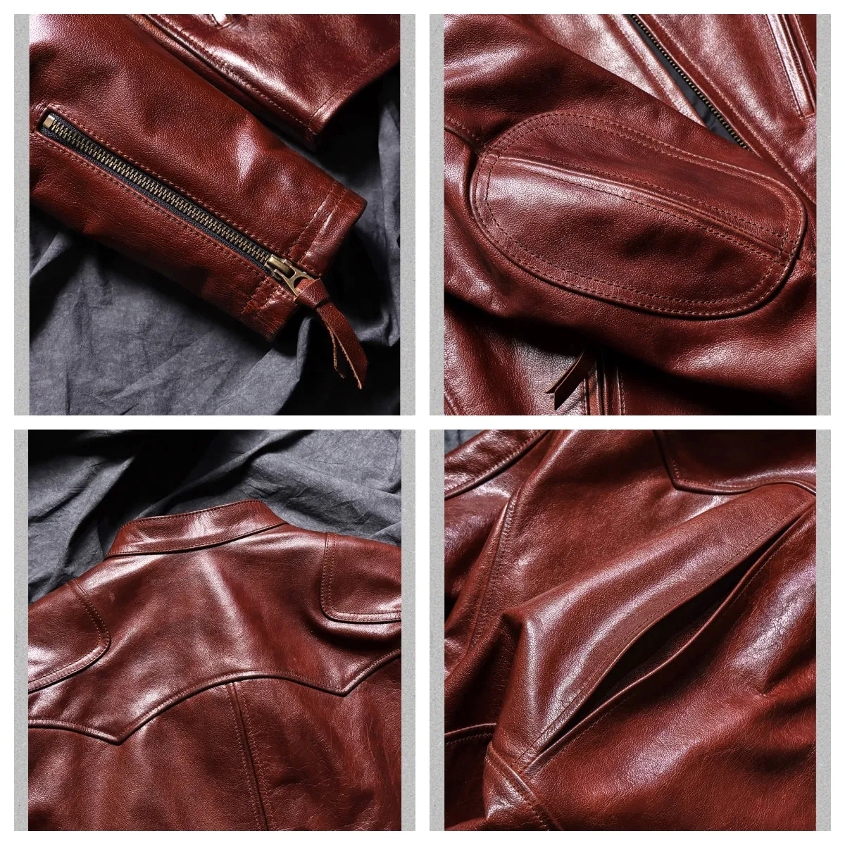 Men's 1900s Biker Leather Jacket